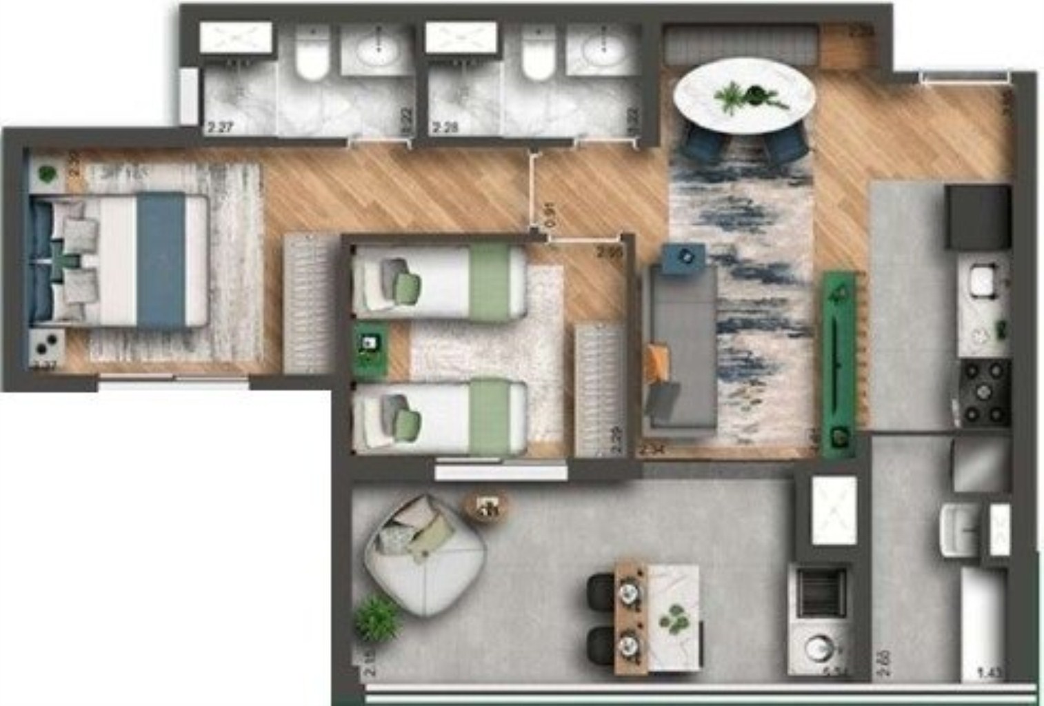 Apartamento à venda com 3 quartos, 69m² - Foto 19