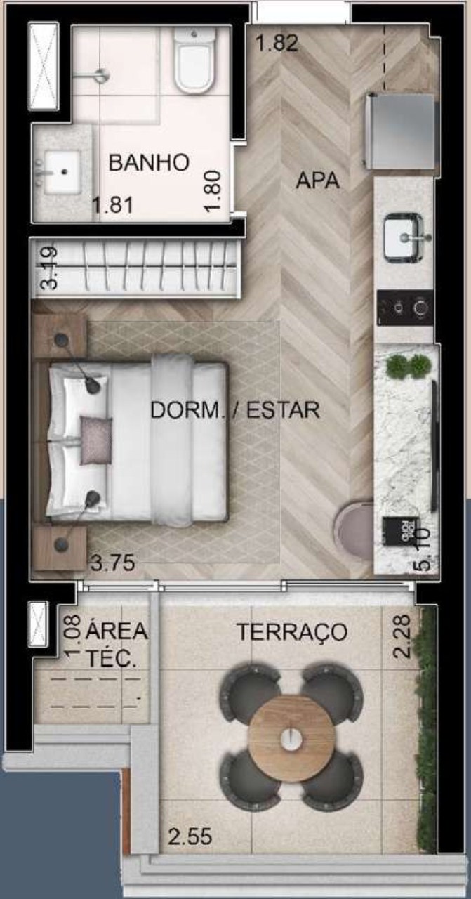 Apartamento à venda com 1 quarto, 31m² - Foto 21