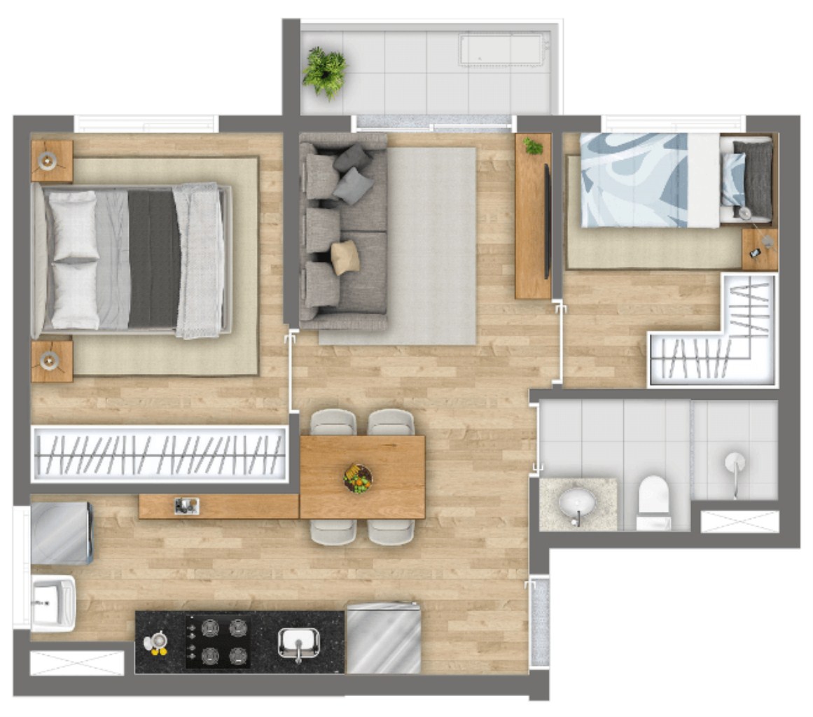 Apartamento à venda com 2 quartos, 39m² - Foto 17