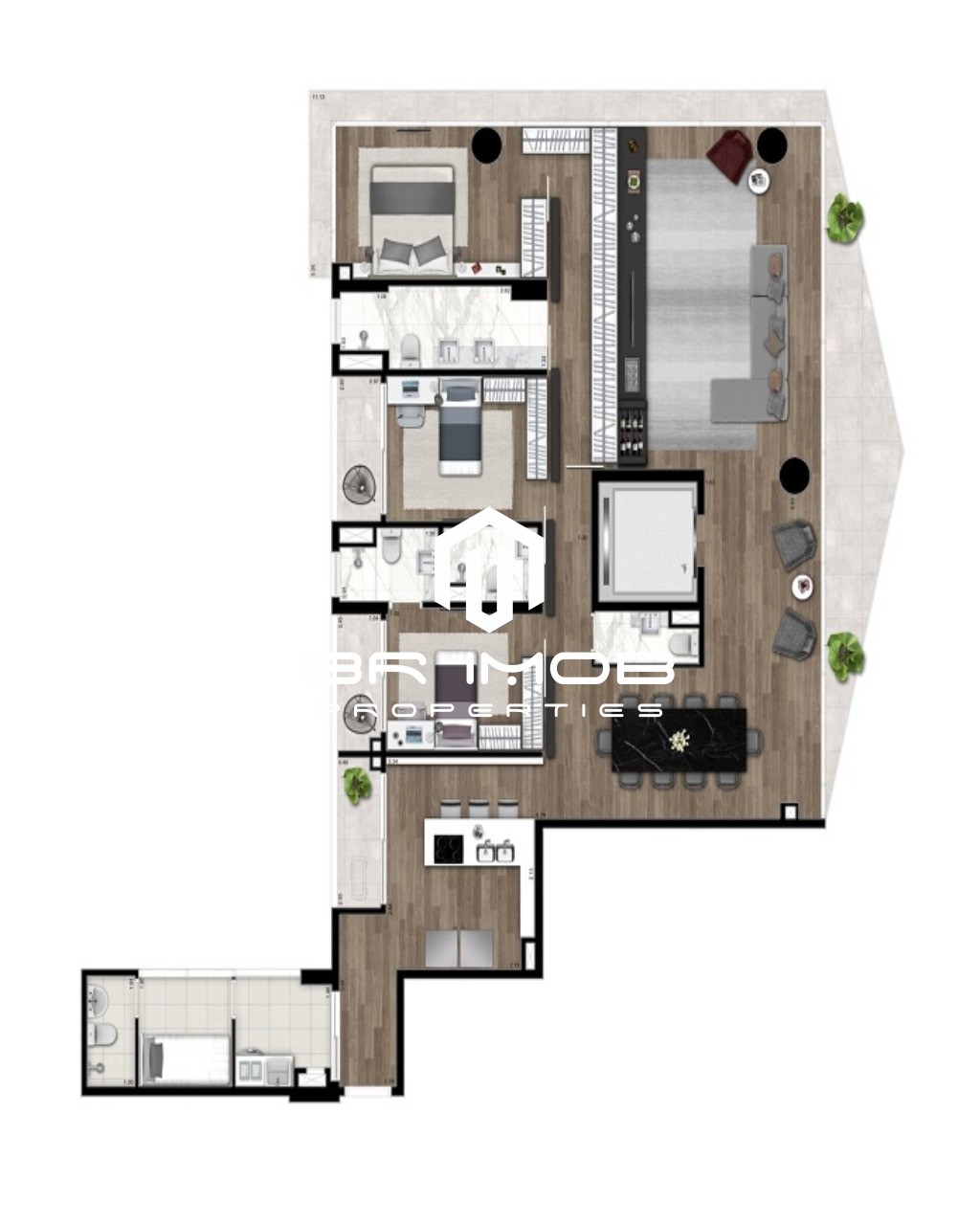 Apartamento à venda com 3 quartos, 177m² - Foto 5