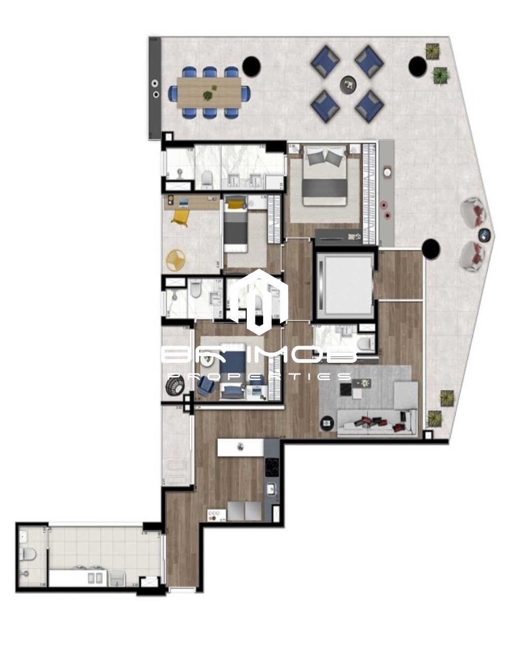 Apartamento à venda com 3 quartos, 177m² - Foto 6