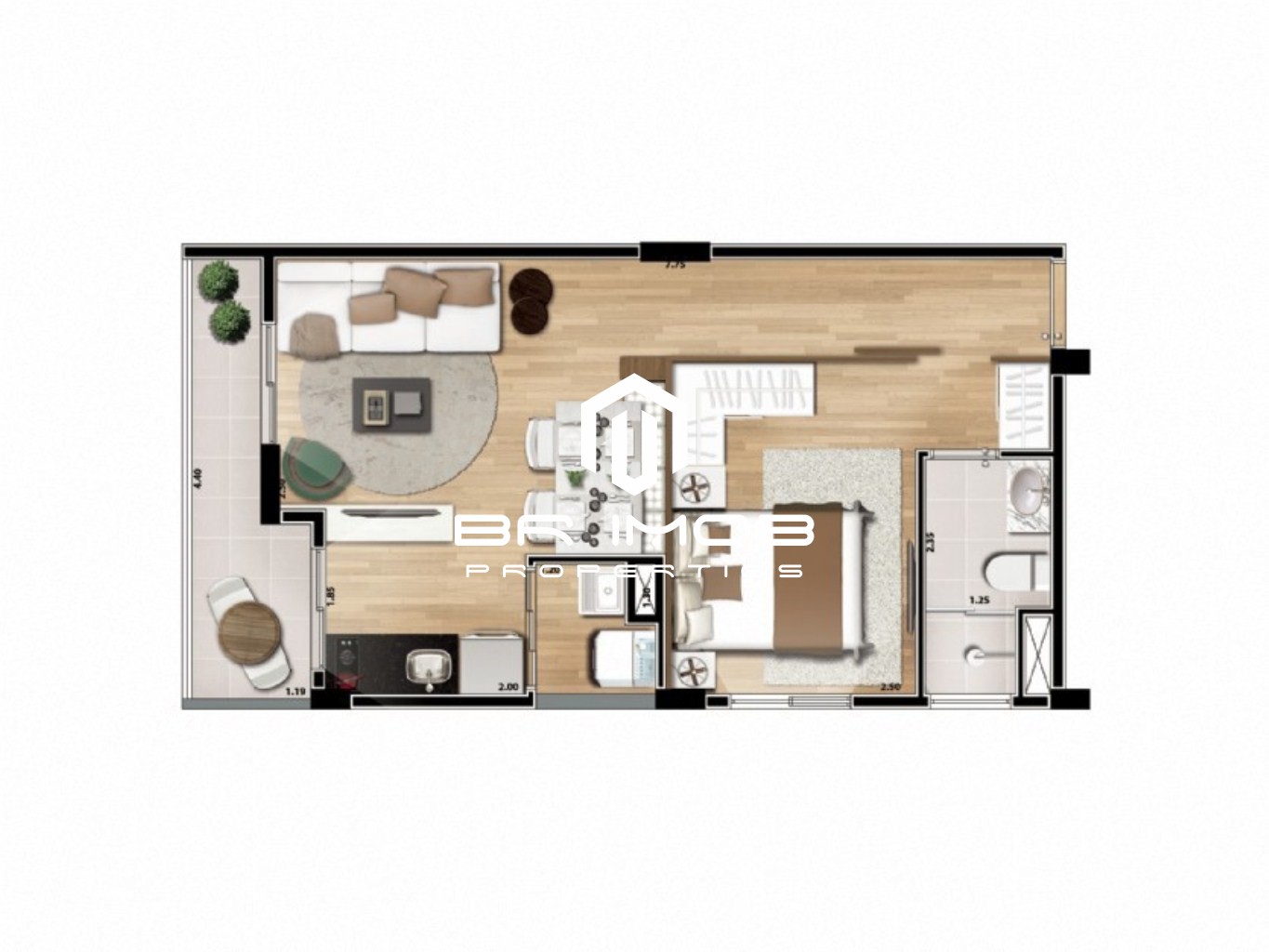 Apartamento à venda com 1 quarto, 35m² - Foto 4