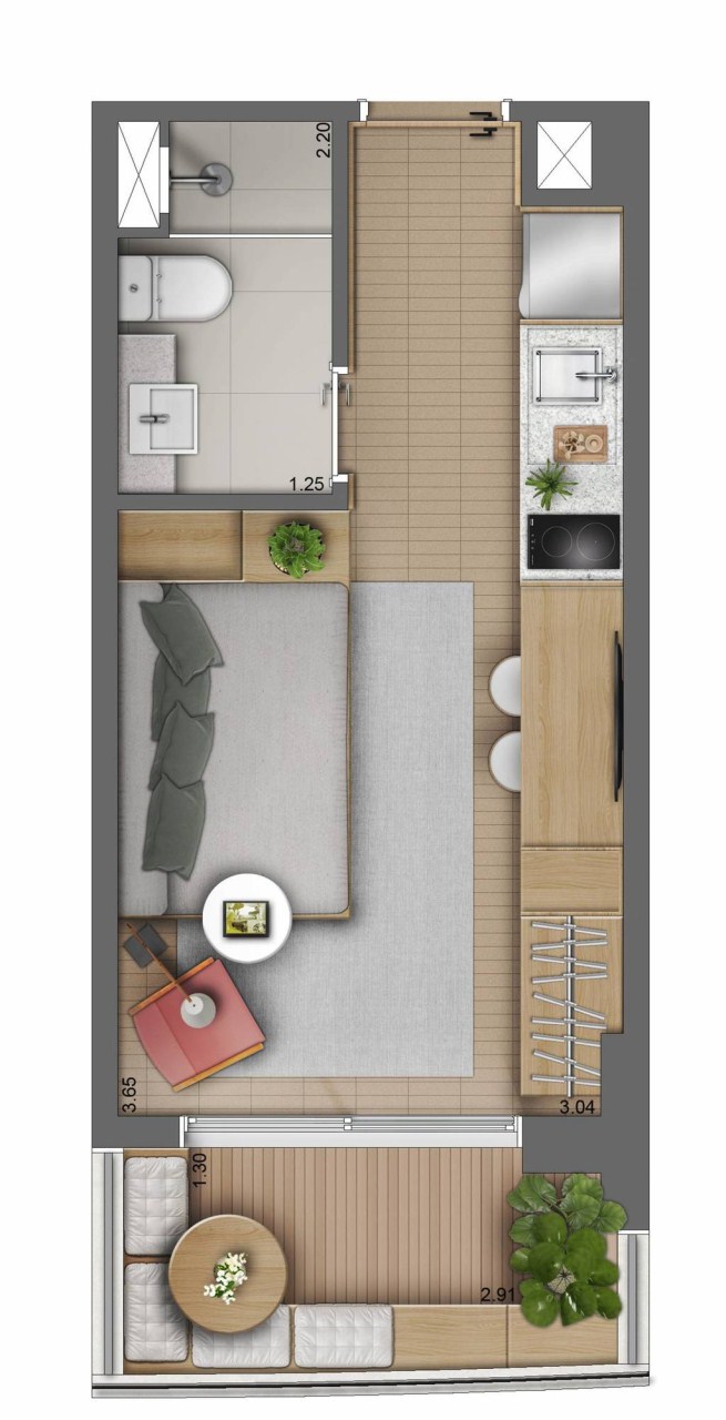 Apartamento à venda com 1 quarto, 43m² - Foto 20