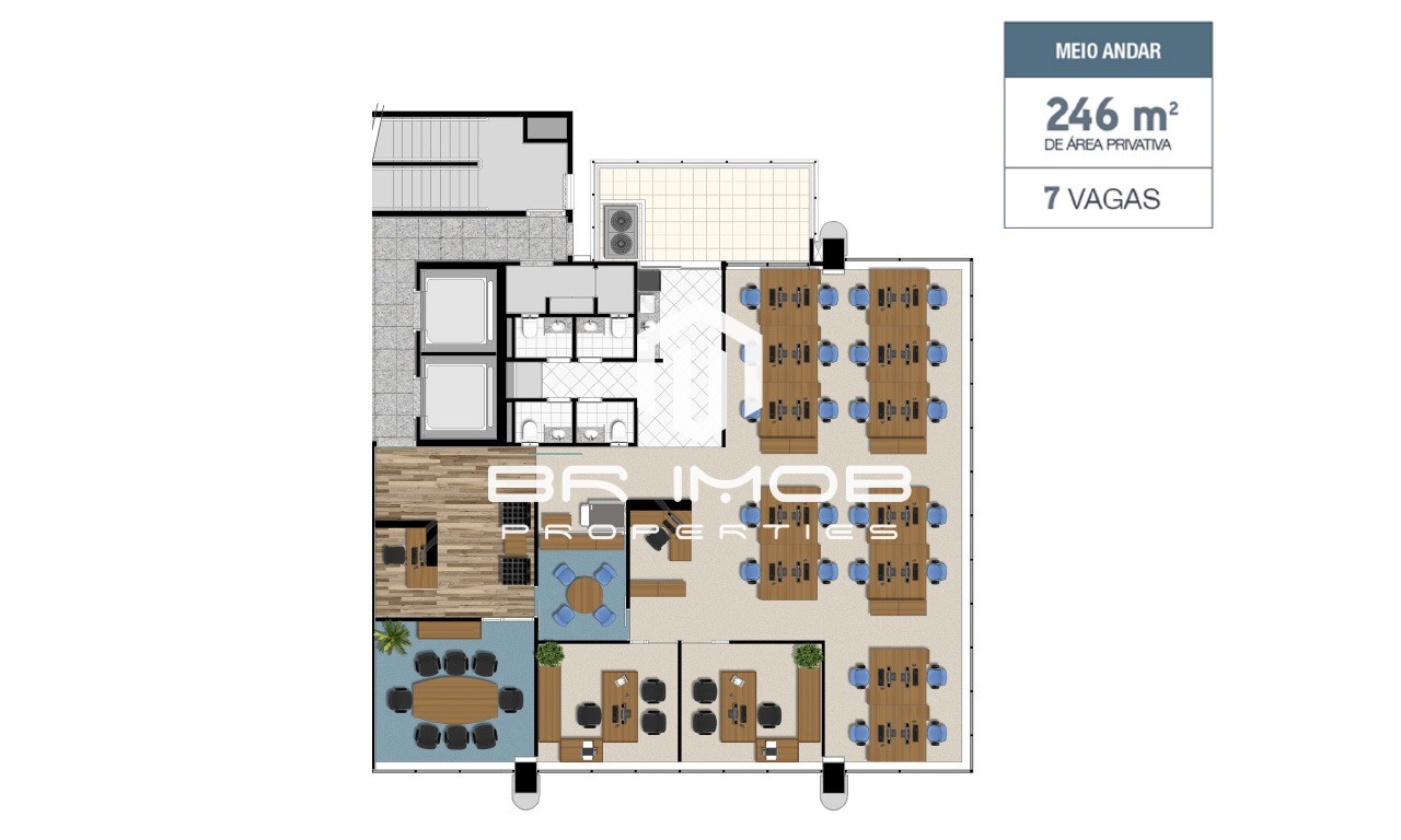 Conjunto Comercial-Sala para alugar, 246m² - Foto 2