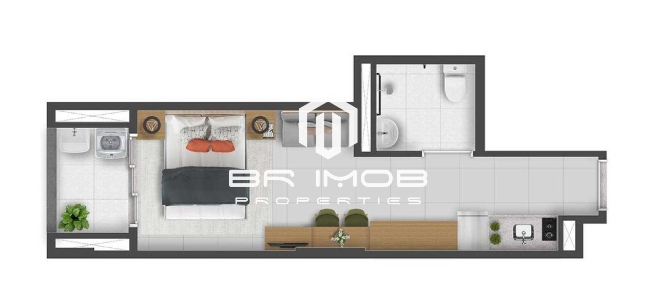 Apartamento à venda com 1 quarto, 23m² - Foto 3