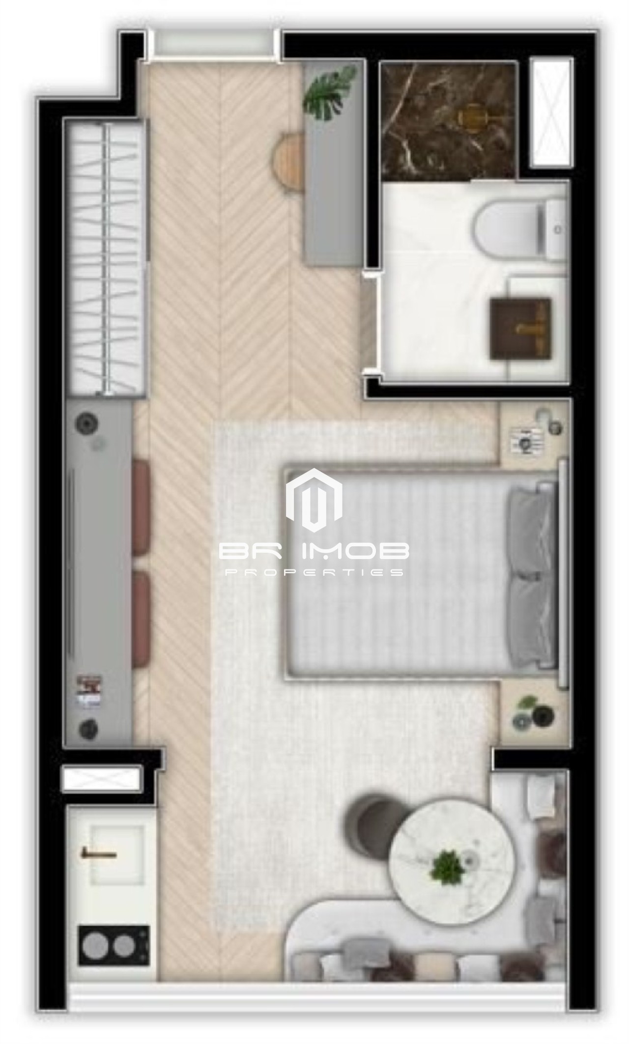 Apartamento à venda com 1 quarto, 23m² - Foto 4