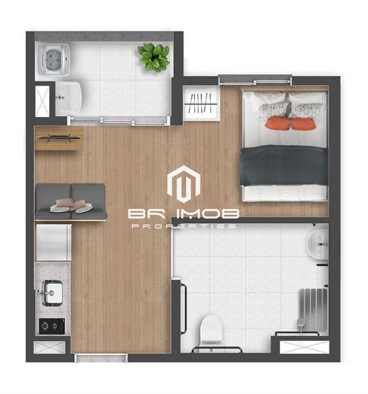 Apartamento à venda com 1 quarto, 25m² - Foto 2