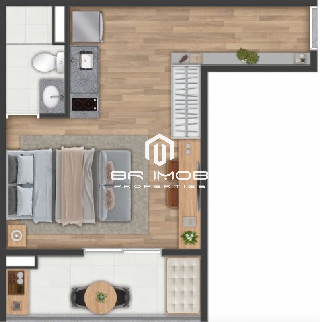 Apartamento à venda com 1 quarto, 30m² - Foto 4