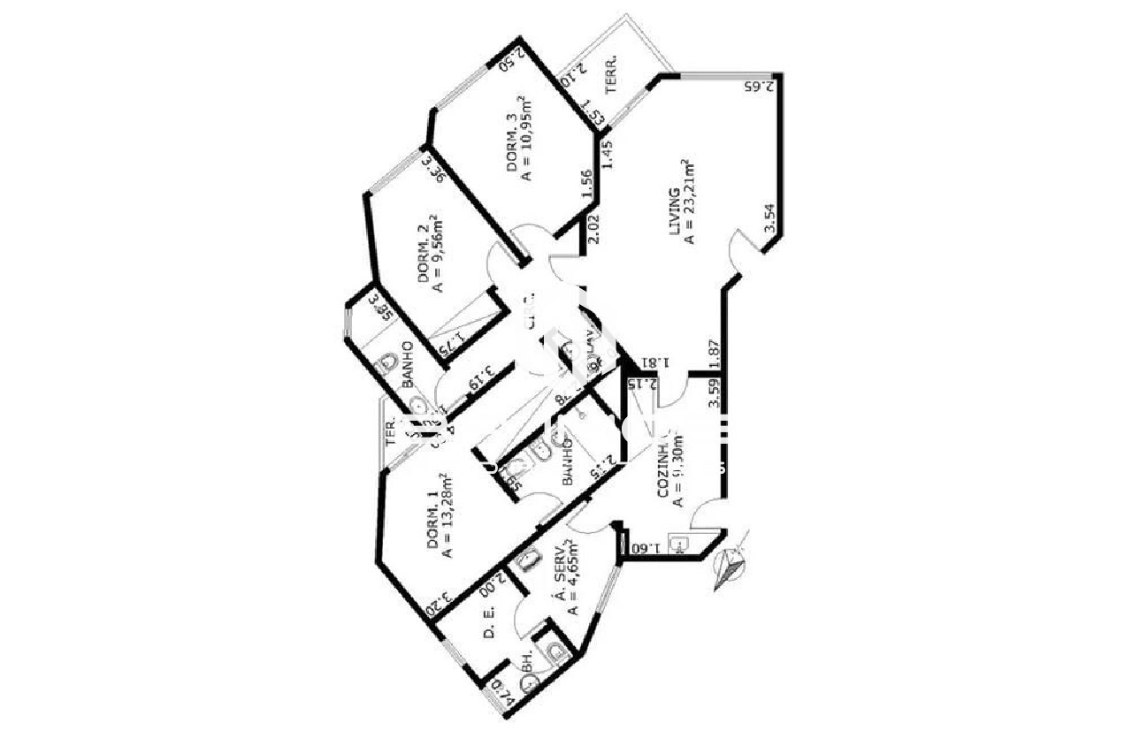 Apartamento à venda com 3 quartos, 96m² - Foto 3