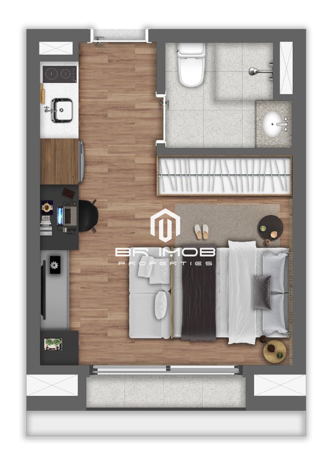 Apartamento à venda com 1 quarto, 23m² - Foto 2