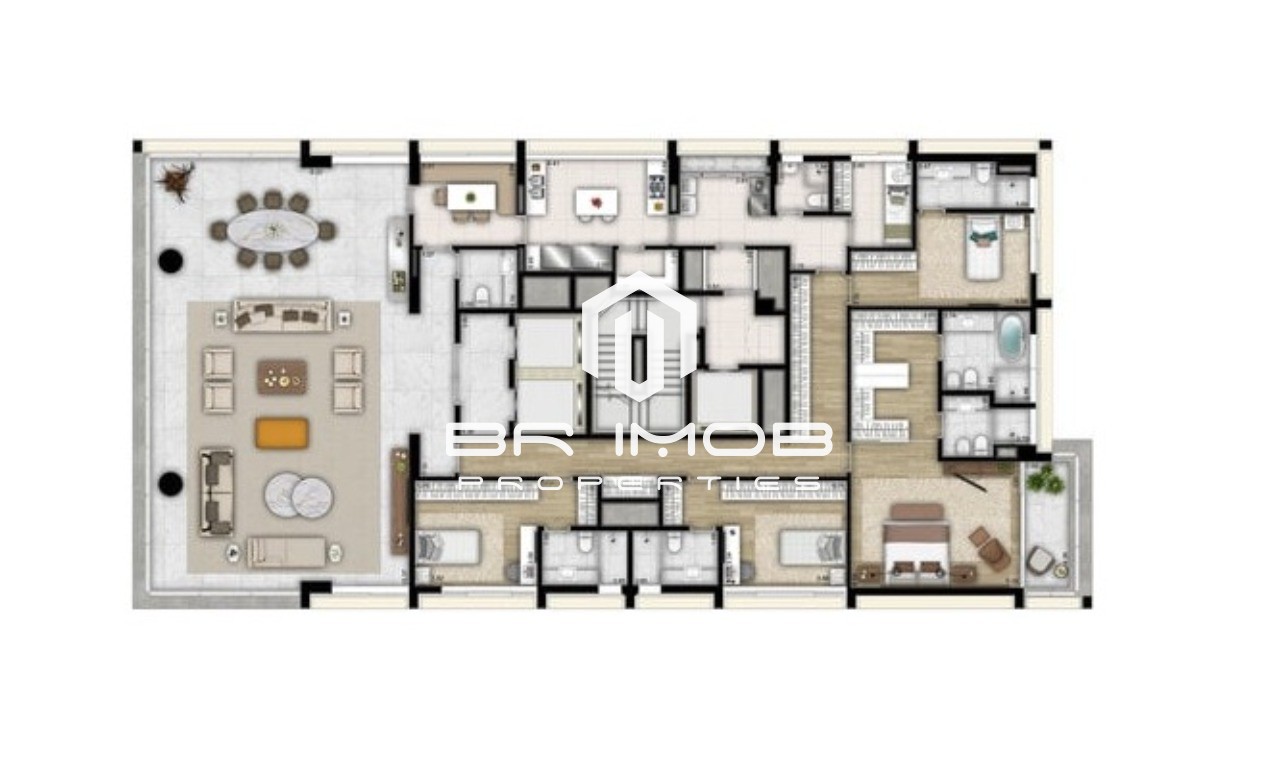 Apartamento à venda com 4 quartos, 358m² - Foto 2