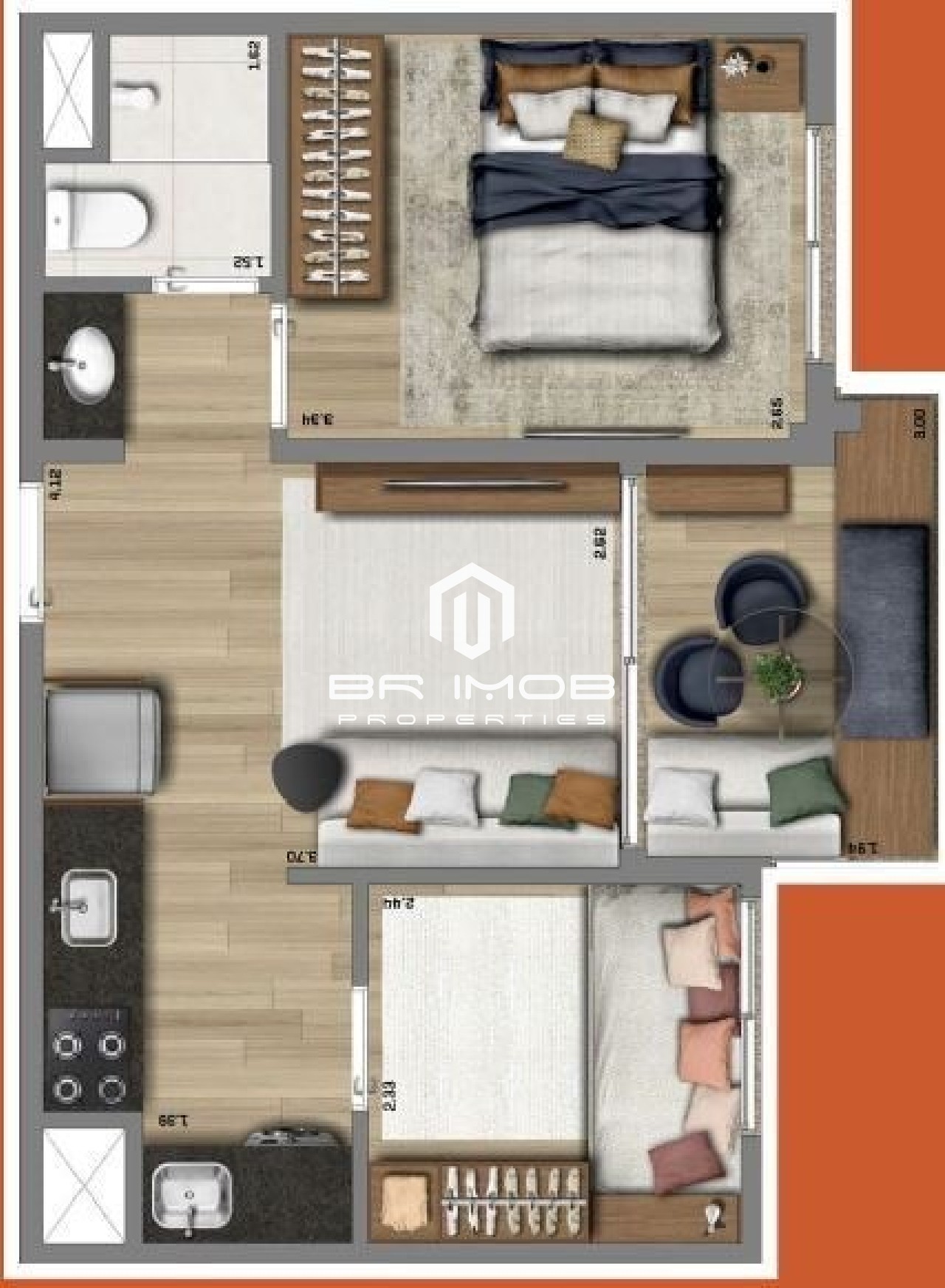 Apartamento à venda com 2 quartos, 39m² - Foto 2