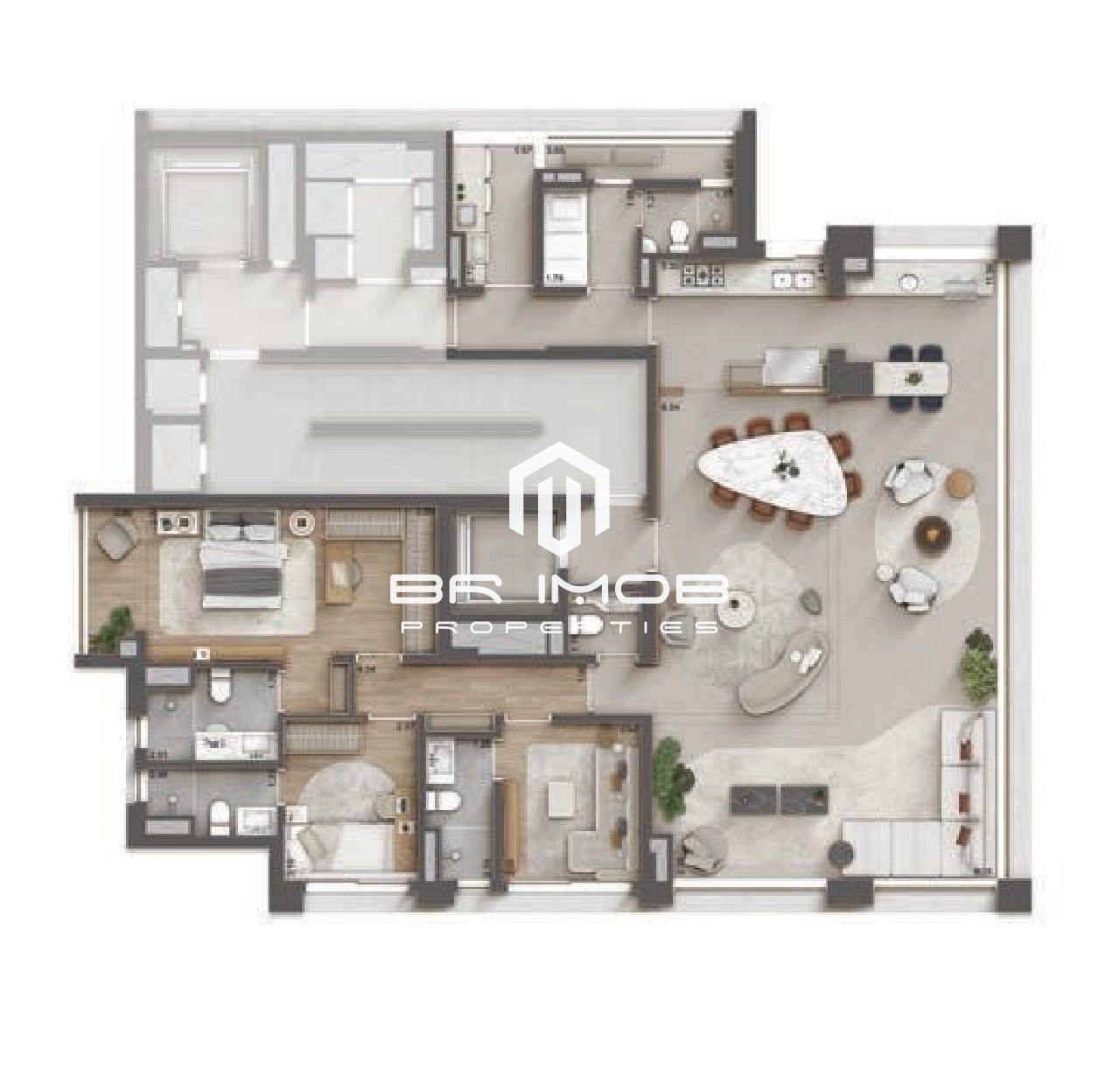 Apartamento à venda com 3 quartos, 178m² - Foto 2