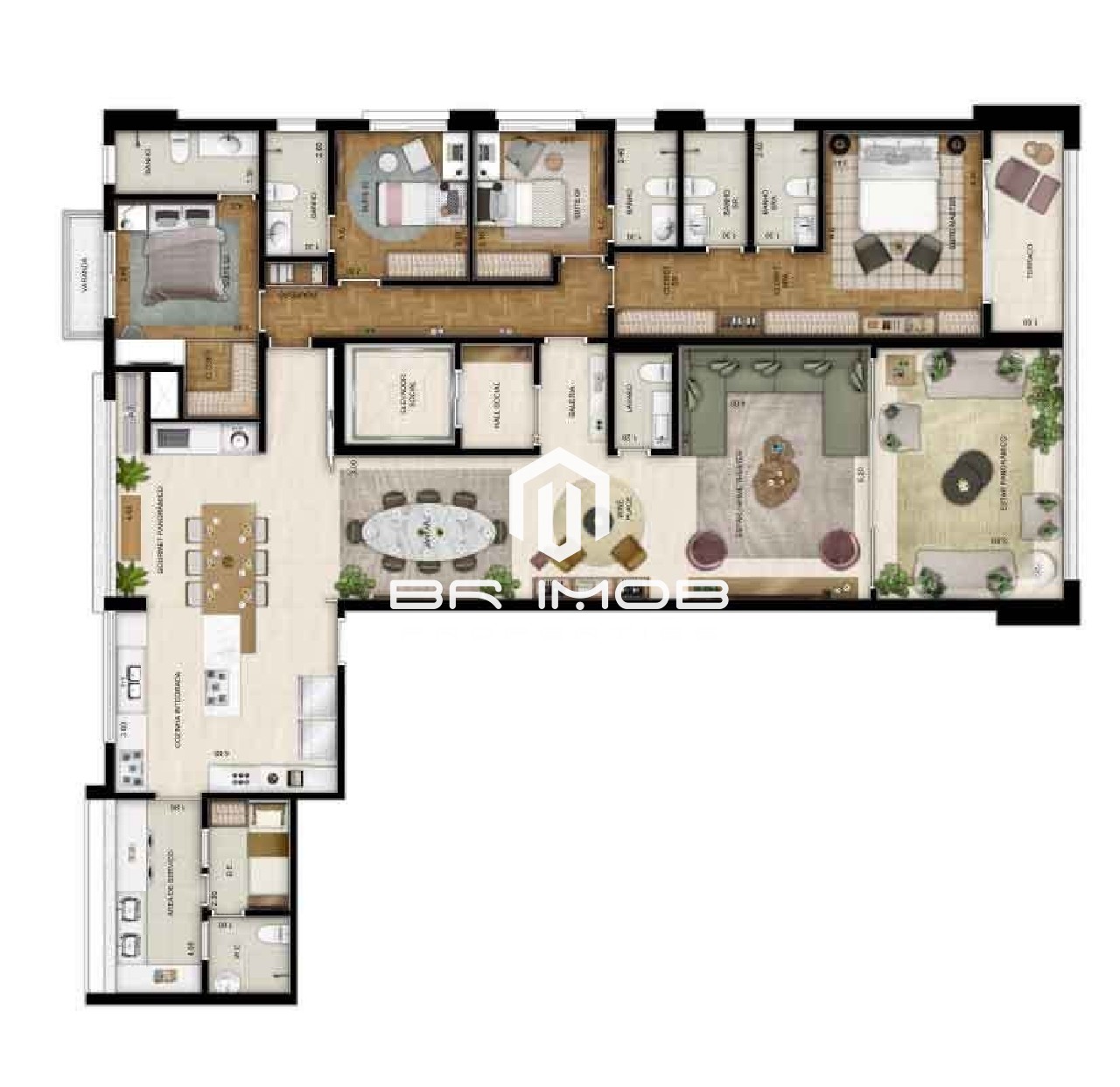 Apartamento à venda com 4 quartos, 233m² - Foto 5