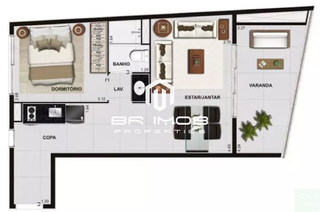 Apartamento à venda com 1 quarto, 48m² - Foto 21