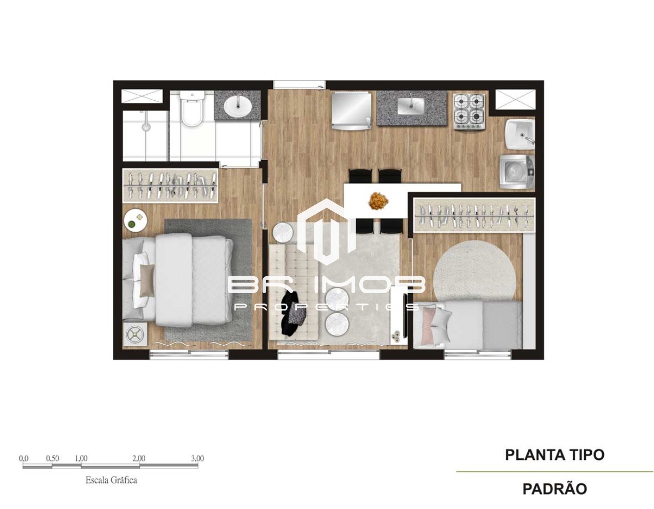 Apartamento à venda com 2 quartos, 34m² - Foto 8