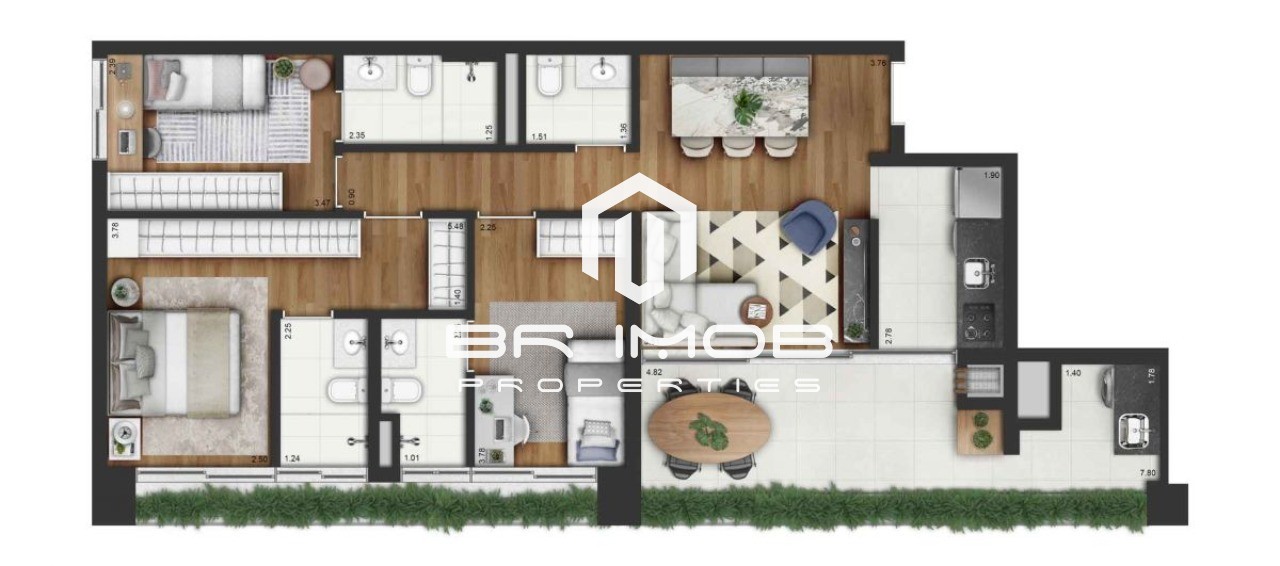 Apartamento, 2 quartos, 105 m² - Foto 3