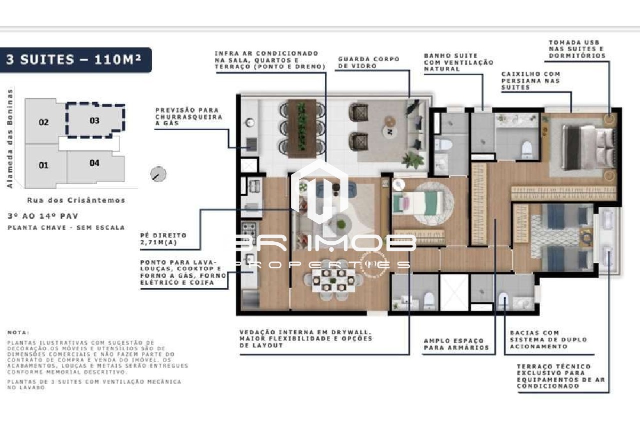 Apartamento à venda com 3 quartos, 110m² - Foto 15