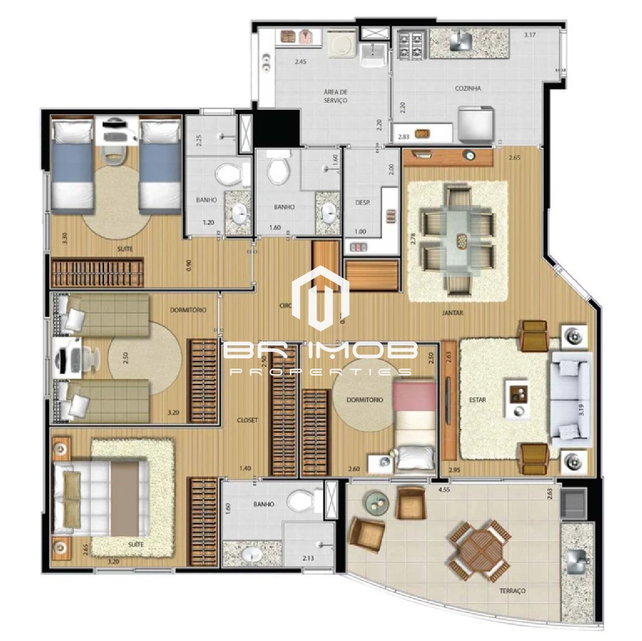 Apartamento à venda com 4 quartos, 108m² - Foto 2