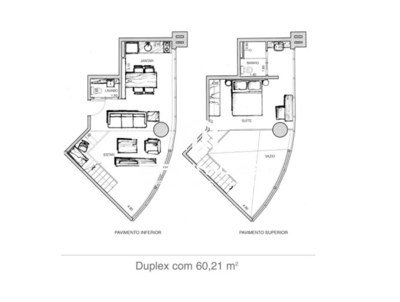 Apartamento à venda com 1 quarto, 60m² - Foto 3