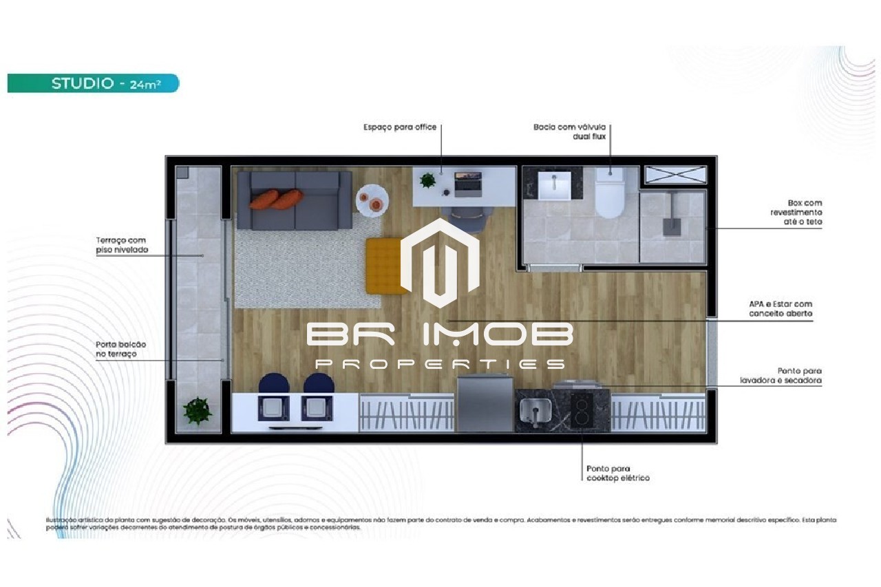 Apartamento, 1 quarto, 24 m² - Foto 3