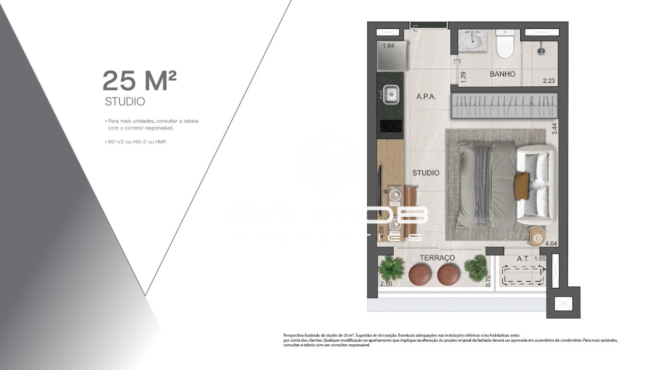 Apartamento, 1 quarto, 25 m² - Foto 2