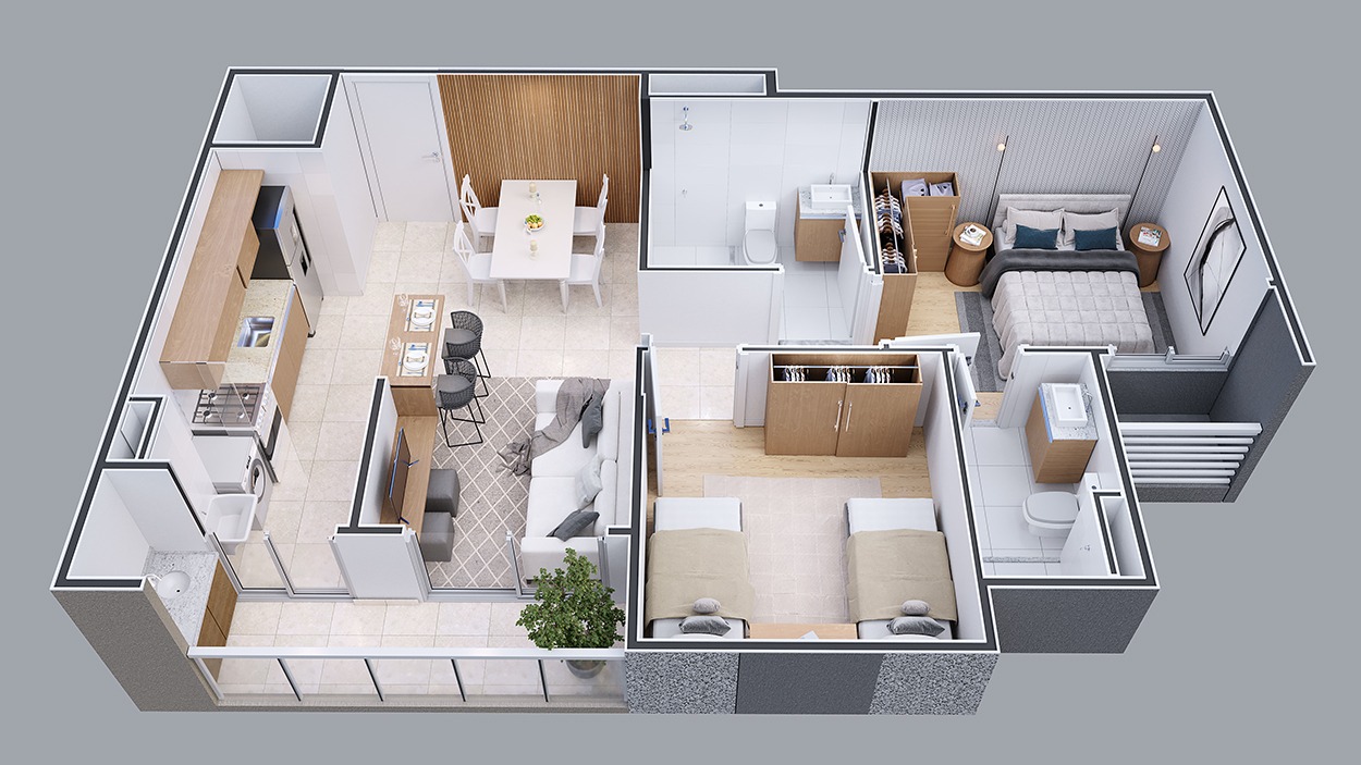 Apartamento à venda com 2 quartos, 59m² - Foto 8