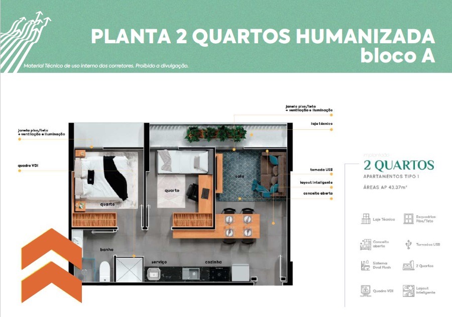 Apartamento à venda com 2 quartos, 36m² - Foto 25