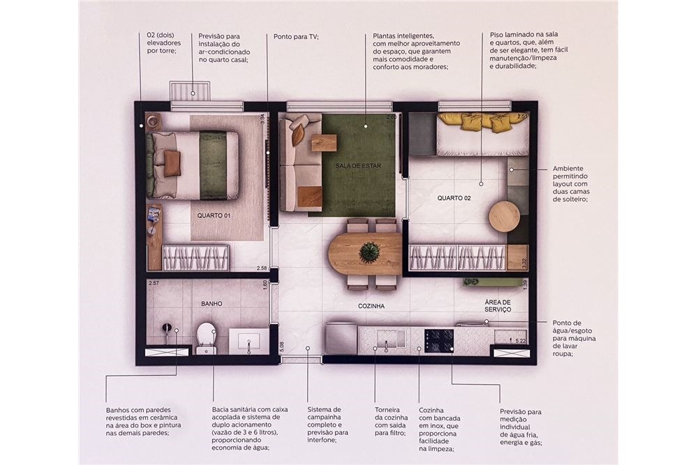 Apartamento à venda com 2 quartos, 45m² - Foto 39