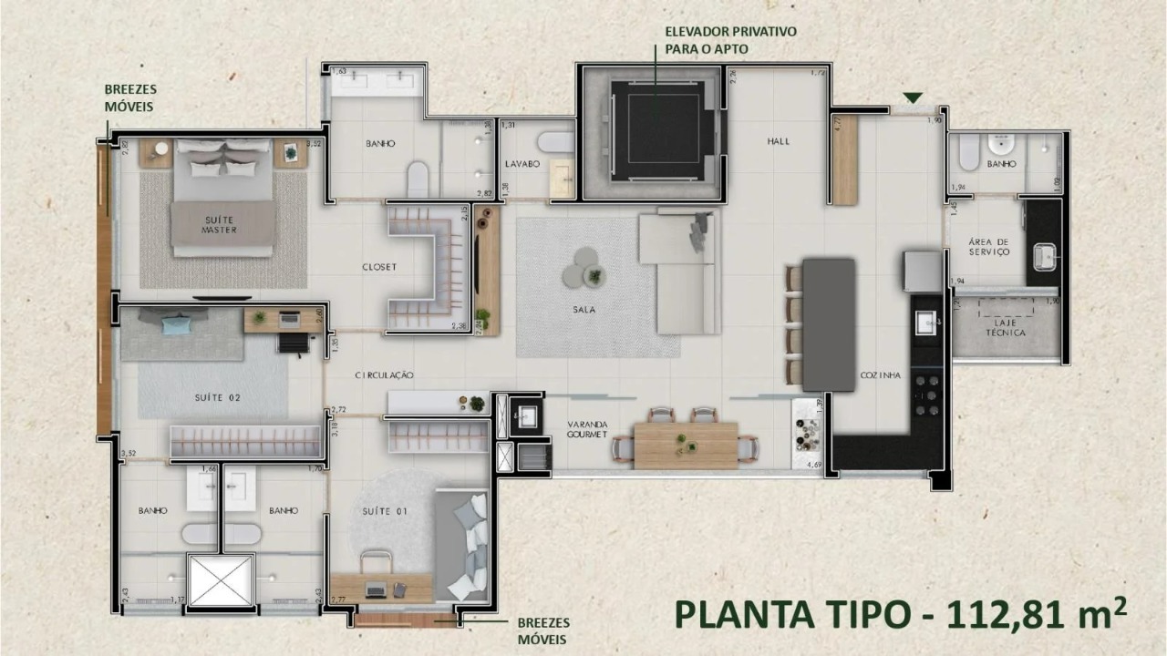 Apartamento à venda com 3 quartos, 136m² - Foto 16