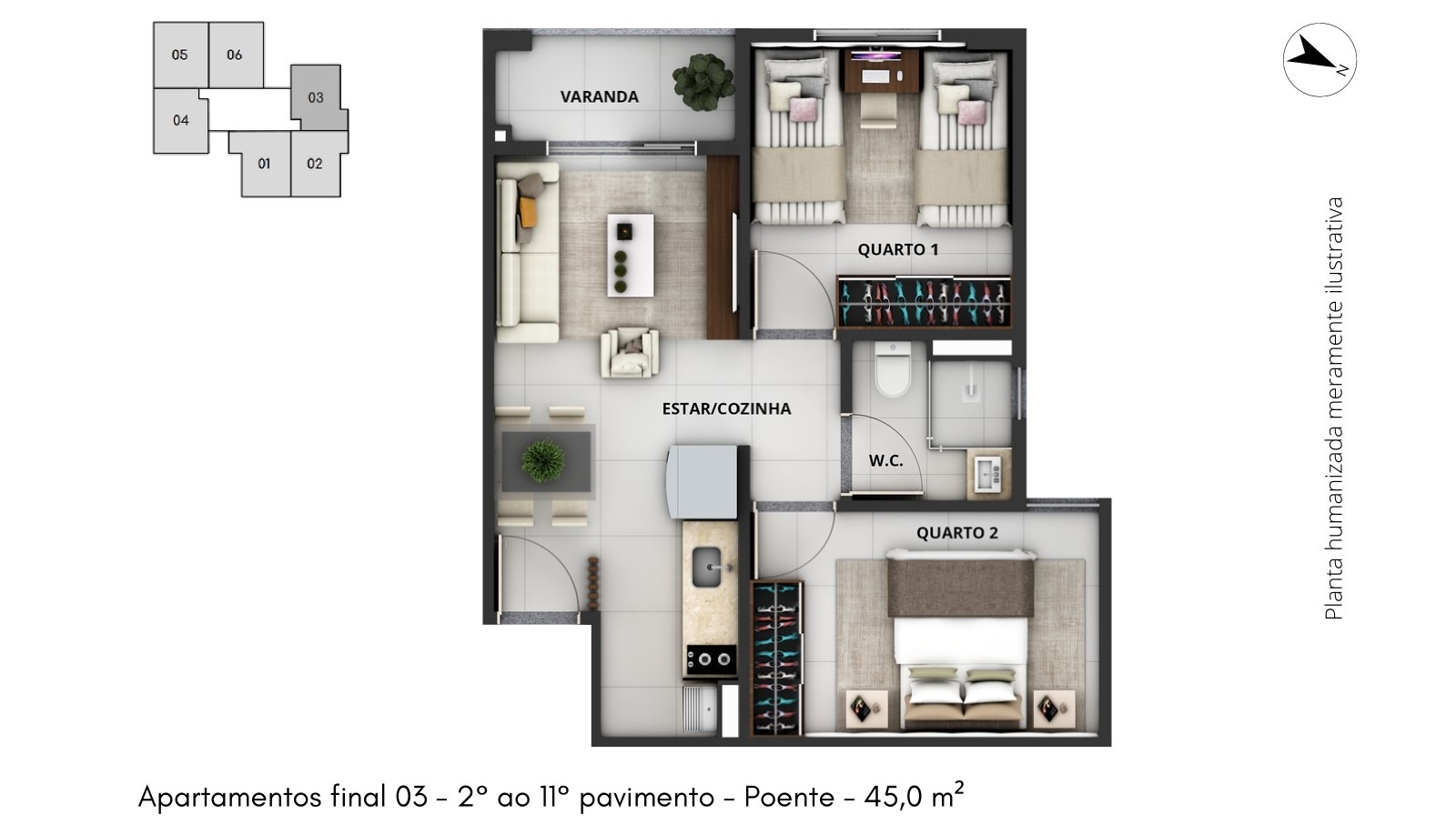 Apartamento à venda com 2 quartos, 47m² - Foto 14