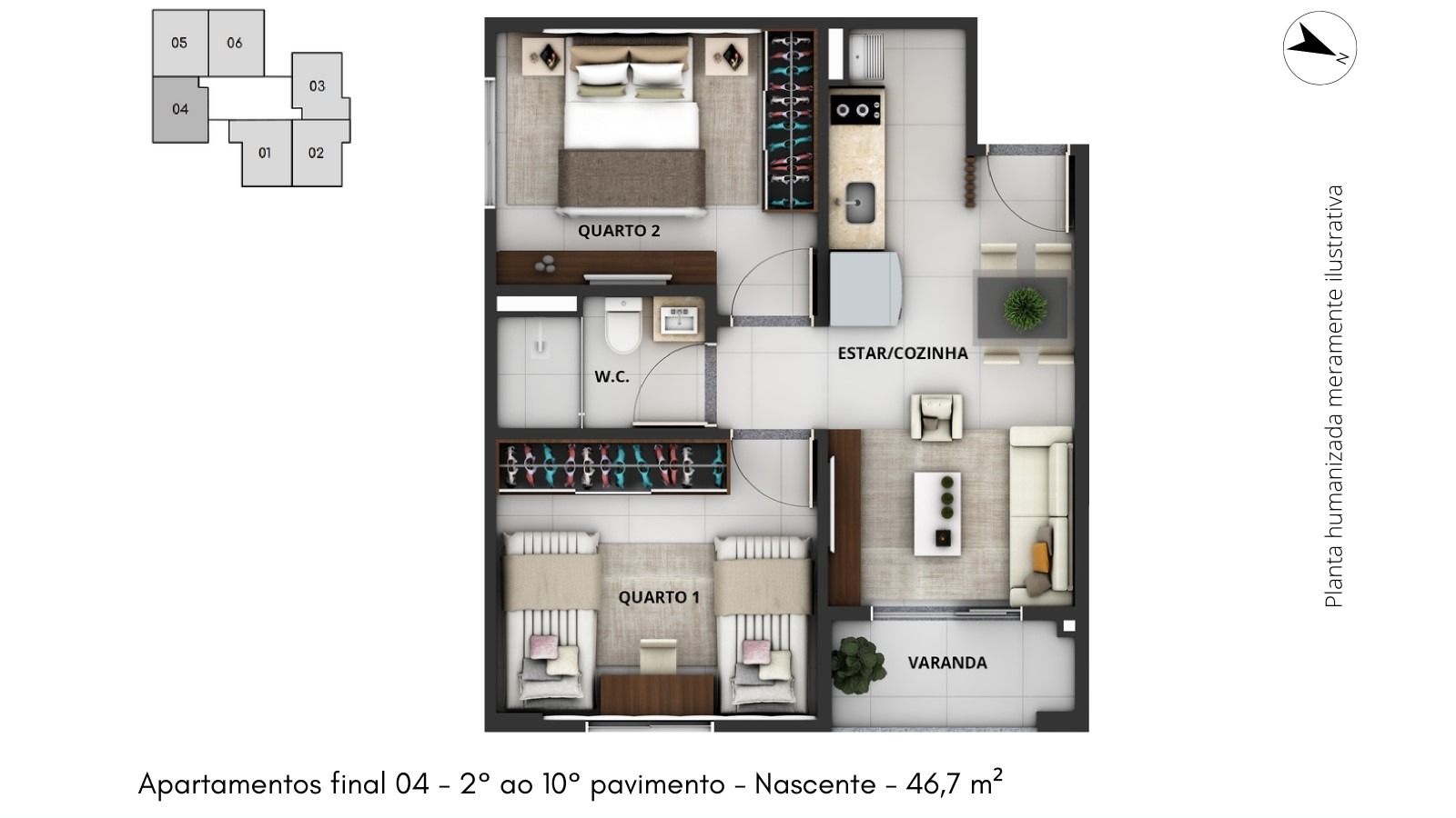 Apartamento à venda com 2 quartos, 47m² - Foto 15