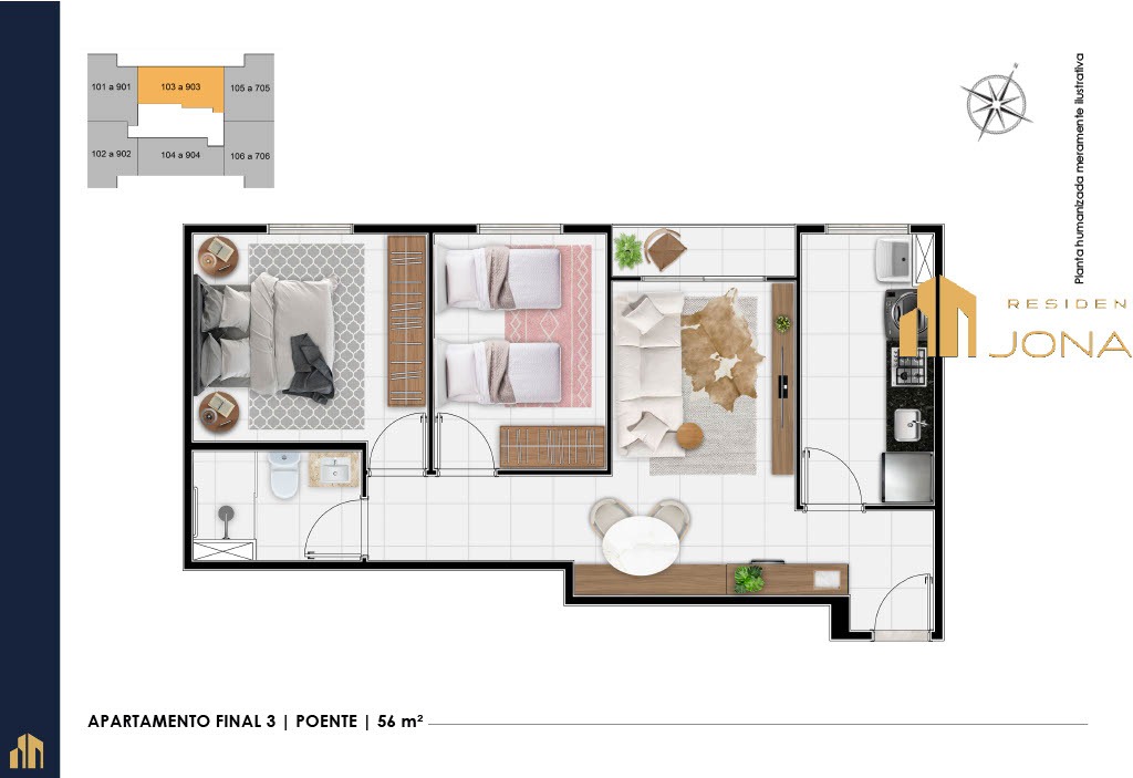 Apartamento à venda com 2 quartos, 51m² - Foto 22