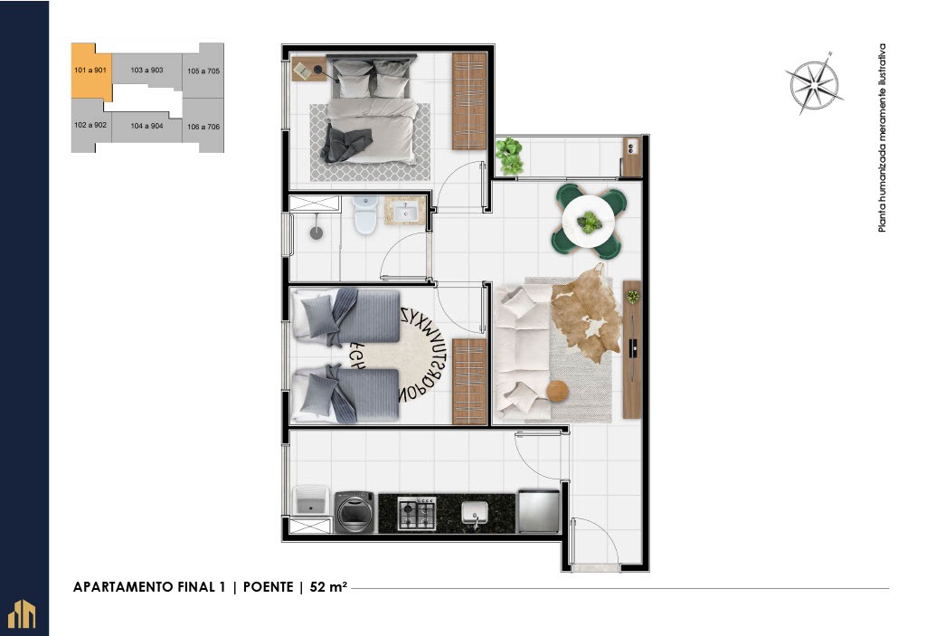 Apartamento à venda com 2 quartos, 51m² - Foto 20