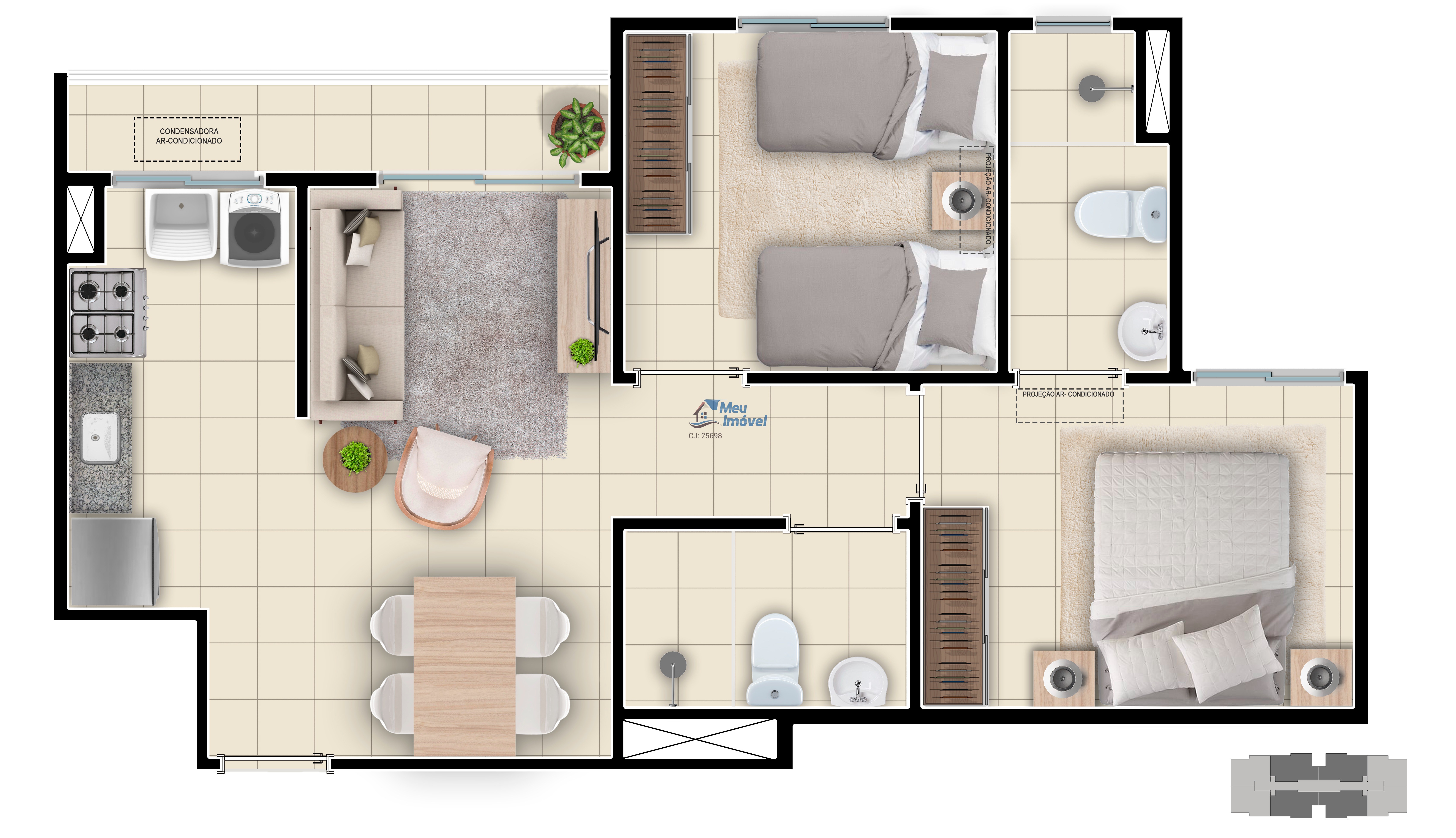 Apartamento à venda com 2 quartos, 48m² - Foto 30