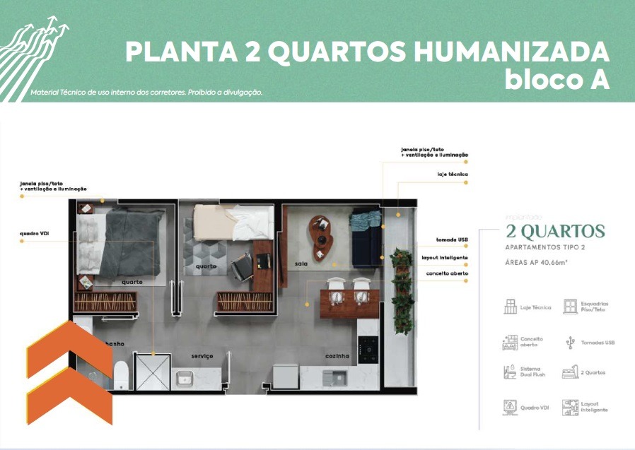 Apartamento à venda com 2 quartos, 36m² - Foto 24