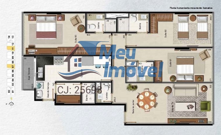 Apartamento à venda com 3 quartos, 124m² - Foto 32