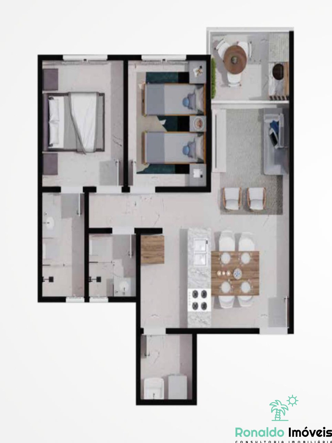 Apartamento à venda com 2 quartos, 60m² - Foto 7