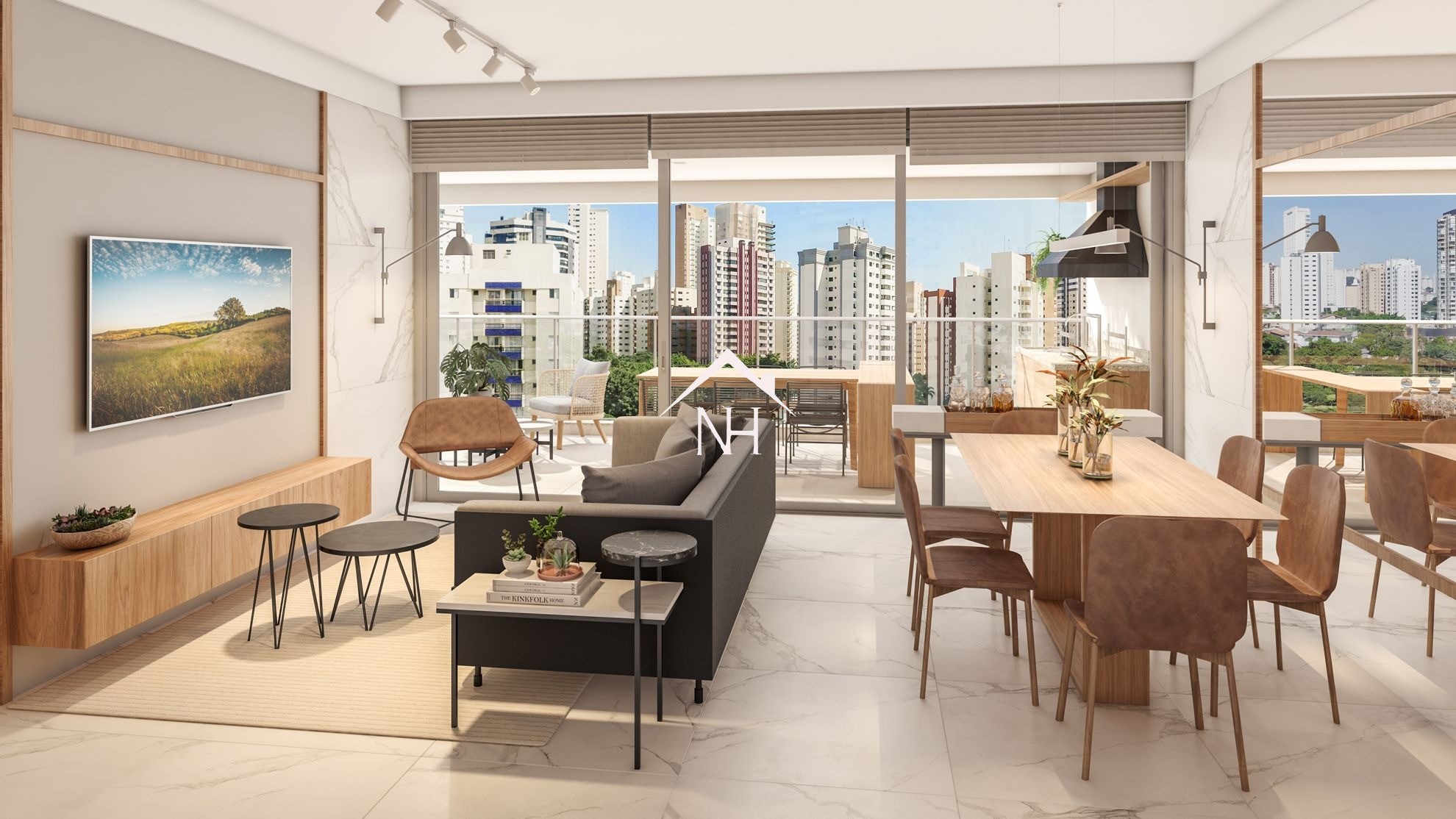 Apartamento de 114m com 3 suítes, varanda gourmet com churrasqueira com 2 vagas de garagem, Espaço gourmet, Brinquedoteca, Playground, Salão de jogos.