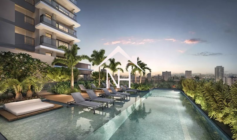 Studio 27m com Planta inteligente e Iluminação natural, Espaço Gourmet, Lounge Bar, Piscinas, Deck Molhado, Solarium, Fitness, Spa, Playground