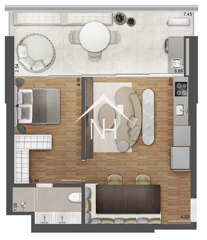 Apartamento, 1 quarto, 68 m² - Foto 29