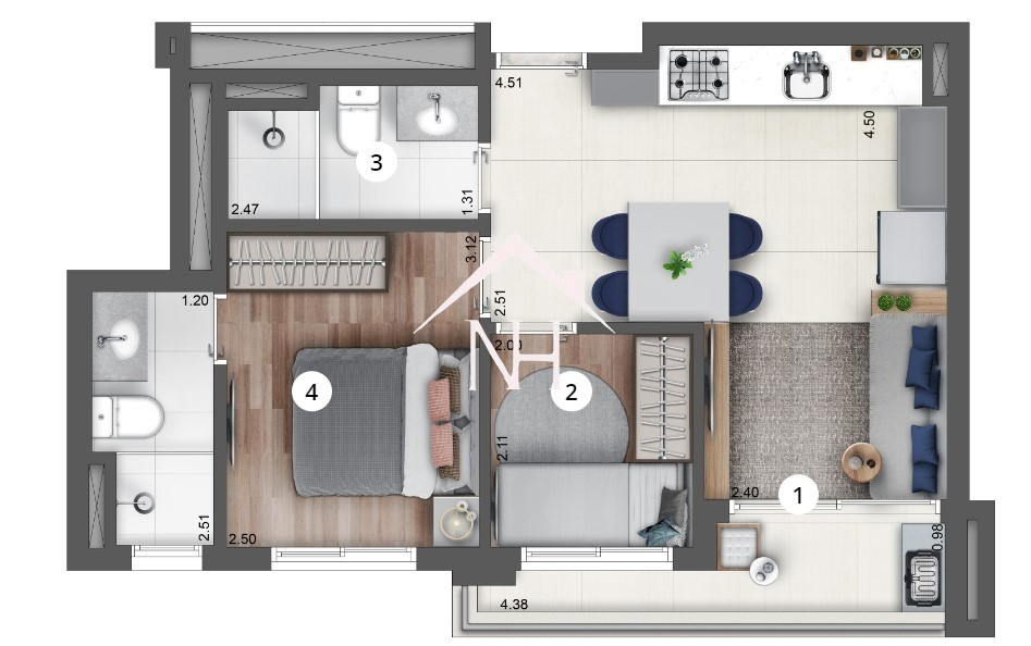 Apartamento à venda com 2 quartos, 47m² - Foto 12