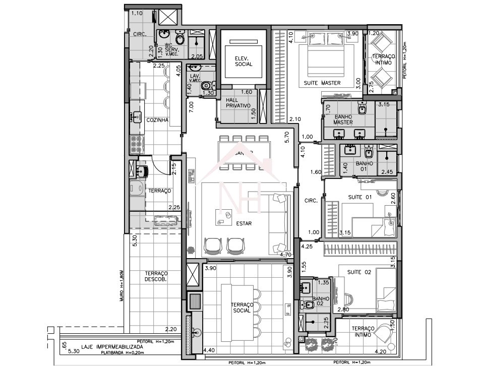 Apartamento à venda com 3 quartos, 170m² - Foto 11