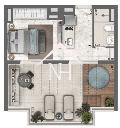 Apartamento, 1 quarto, 51 m² - Foto 8