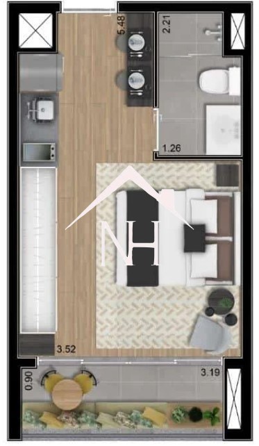 Apartamento à venda com 2 quartos, 25m² - Foto 34