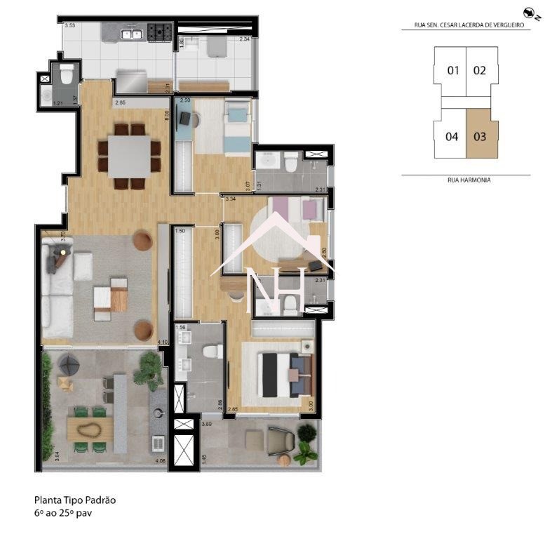 Apartamento à venda com 3 quartos, 122m² - Foto 27