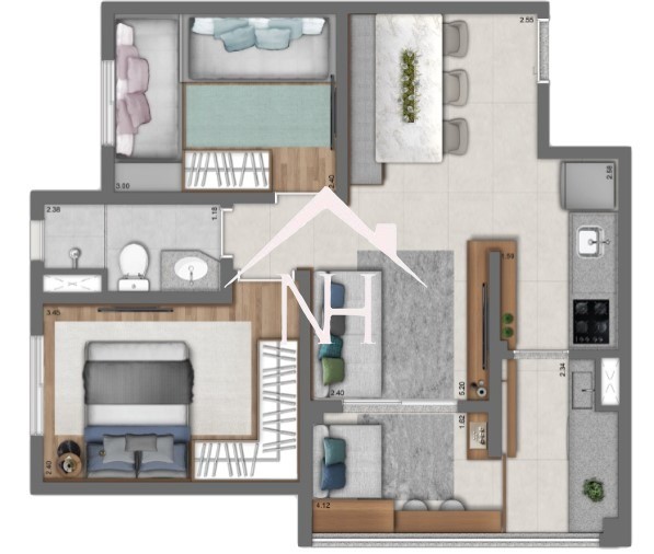 Apartamento, 2 quartos, 50 m² - Foto 13