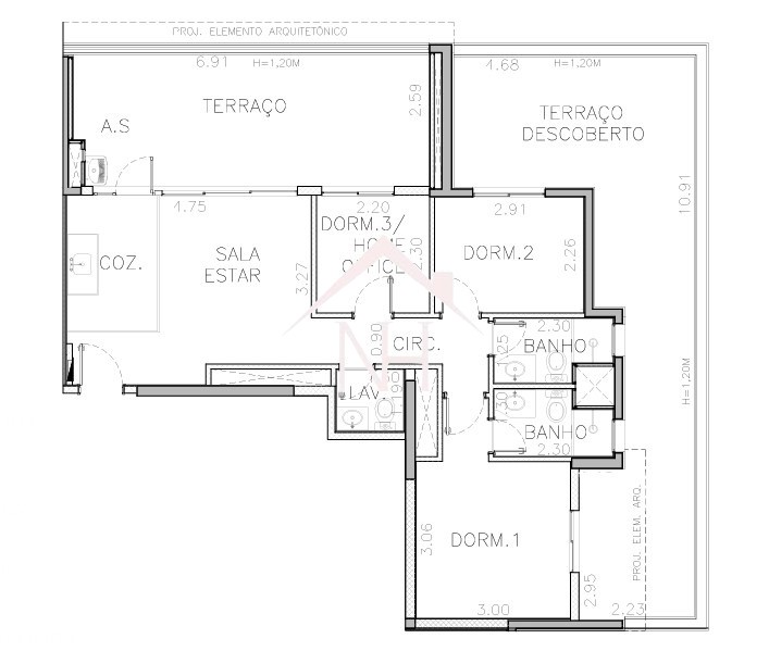 Apartamento Garden de 111m, 2 dormitórios (1 suíte),1 vaga, terraço gourmet, brinquedoteca, piscinas, coworking, academia, playground, salão de jogos