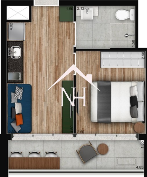 Apartamento à venda com 1 quarto, 32m² - Foto 13