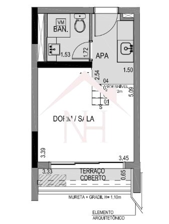 Apartamento à venda com 1 quarto, 27m² - Foto 13